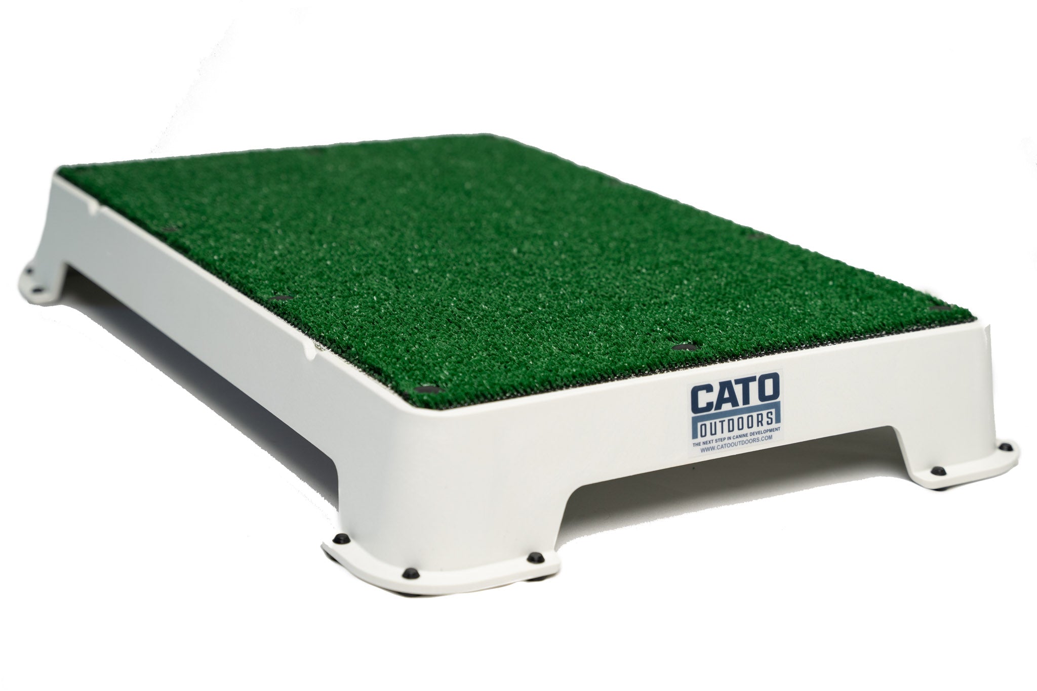 Cato Board - Dog Training Platform (White, Turf Surface)